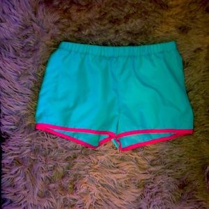 cute blue & pink athletic shorts!
